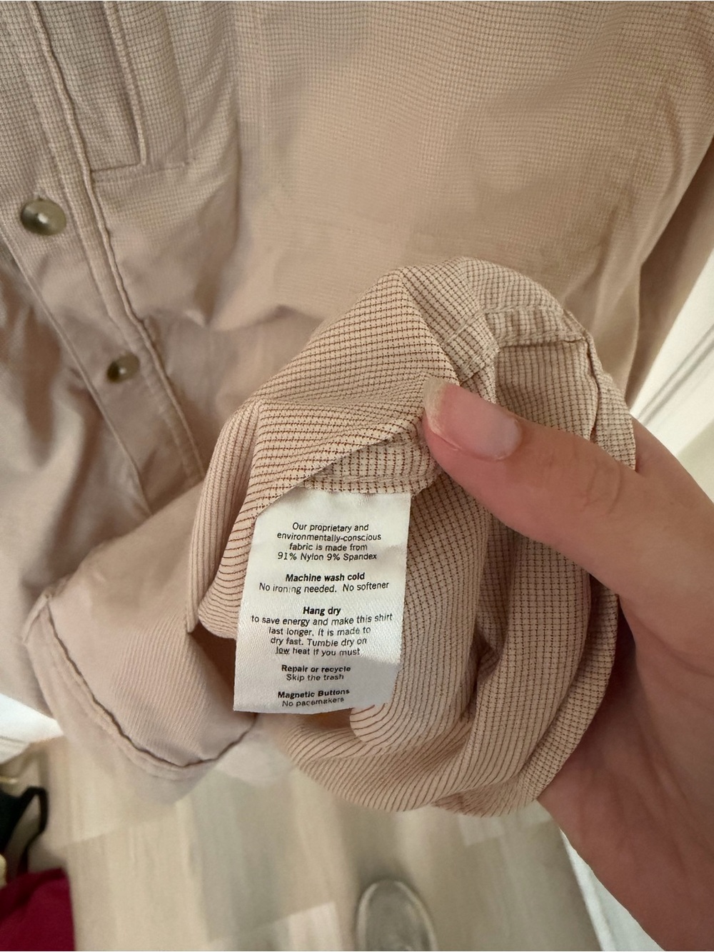 Poncho Men’s The Lacava Long Sleeve Button Up Sunset Micro Check - Picture 4 of 4